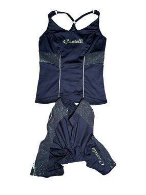 Castelli Cycling Kit Matching Set Black Gold Jersey & Shorts Size Small